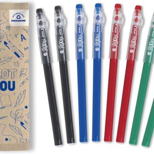 8 Stylos FriXion Ball Stick Effaçables – 4 Couleurs